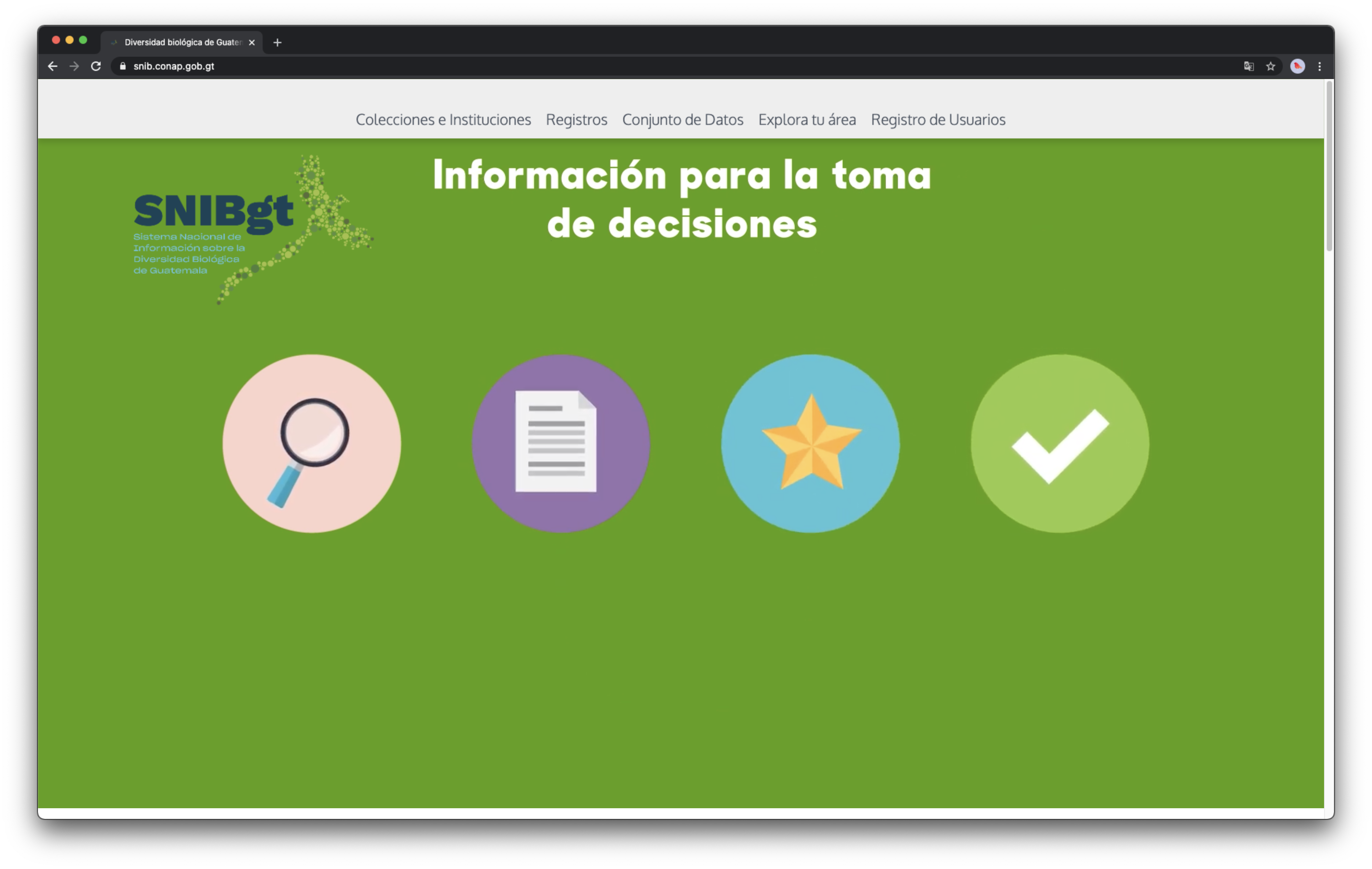 SNIBgt - Sistema Nacional de Información sobre Diversidad Biológica de Guatemala